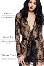 Load image into Gallery viewer, Sheer lace robe
