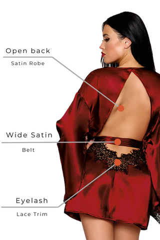 Open back satin robe