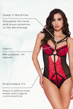Load image into Gallery viewer, Two tone lace teddy
