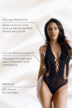 Load image into Gallery viewer, Multi Strap Lace Fishnet Body Stocking
