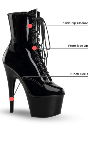 Lace-up Front Ankle Boots