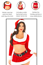 Load image into Gallery viewer, HoHo Hottie Santa Costume, Four Piece Sexy Christmas Costume
