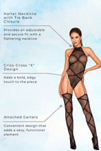Load image into Gallery viewer, Fishnet garter teddy bodystocking
