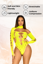 Load image into Gallery viewer, Lead The Way Asymmetrical Bodysuit, Seamless Cut-out Thong Teddy
