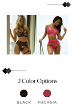 Load image into Gallery viewer, Woke Up in Lace Two-Piece Bodystocking Set with Thong
