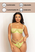 Load image into Gallery viewer, Fishnet bra set with underwire
