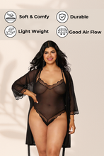 Load image into Gallery viewer, Stretch mesh teddy and robe set
