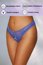 Load image into Gallery viewer, High waisted lace garter thong
