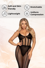 Load image into Gallery viewer, Two Piece bodysuit and matching skirt, Curve-hugging Lingerie Set
