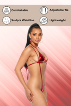 Load image into Gallery viewer, 2 Pc Ultra High String Bikini Set: Adjustable Top &amp; Glamorous Shoulder Height Bottom
