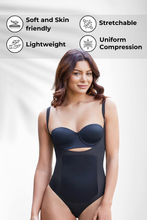 Load image into Gallery viewer, Thermal open bust thong bodysuit

