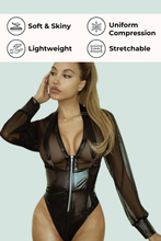 Load image into Gallery viewer, Clocking Out Faux Leather Bodysuit
