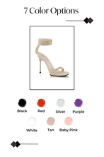 Load image into Gallery viewer, Evening Shoes With Rhinestone Ankle Cuff Slide
