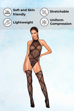Load image into Gallery viewer, Fishnet garter teddy bodystocking

