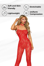 Load image into Gallery viewer, Seamless Lace Bodystocking and Harness Set, Footless Lace Bodystocking
