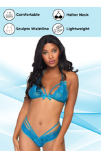 Load image into Gallery viewer, Strappy Halter Bra Set with Panty
