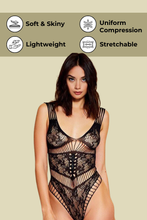 Load image into Gallery viewer, Functional Lace-Up Thong Teddy
