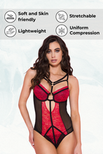 Load image into Gallery viewer, Two tone lace teddy
