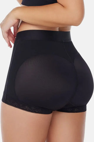 4D Smart Lifter Boyshorts, Firm Tummy Control Shapewear Shorts with Butt Lifting Support, Lace Trim, Full Coverage Everyday Underwear