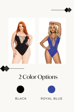 Load image into Gallery viewer, Plus Size Reckless Behavior Thong Bodysuit, Racer Back Teddy
