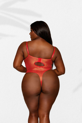 Gold-foiled Stretch Mesh Teddy