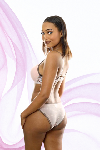 Floral & Polka Dot Matching Bra & Panty Set