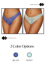 Load image into Gallery viewer, High waisted lace garter thong
