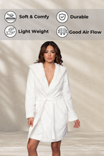 Load image into Gallery viewer, Janet Plush Fleece Color Block Robe
