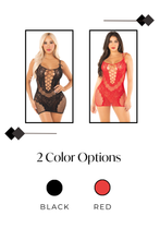 Load image into Gallery viewer, Desired Effect Lace Mini Dress, Curve-hugging Net Lingerie
