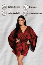 Load image into Gallery viewer, Open back satin robe
