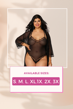 Load image into Gallery viewer, Stretch mesh teddy and robe set
