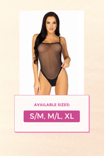 Load image into Gallery viewer, Next Level Mesh Cami Bodysuit, Snap crotch mesh cami bodysuit
