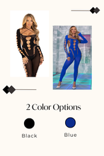 Load image into Gallery viewer, Seamless opaque cut-out footless bodystocking
