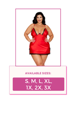 Load image into Gallery viewer, Stretch Satin Charmeuse Chemise with Eyelash Lace Trim and Chain Detail
