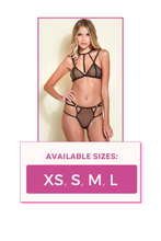 Load image into Gallery viewer, Strappy Halter Bralette with Panty

