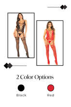 Load image into Gallery viewer, Pretty Persuasion Lace Bodystocking,  Lace Halter Lingerie
