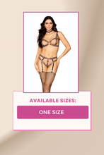 Load image into Gallery viewer, Leopard printed elastic bralette and G-string panty
