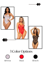 Load image into Gallery viewer, Ex-Factor Lace Bodysuit Teddy, Backless Bodysuit
