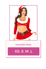 Load image into Gallery viewer, HoHo Hottie Santa Costume, Four Piece Sexy Christmas Costume
