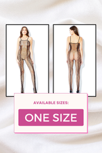 Load image into Gallery viewer, Lace stripes bodystocking
