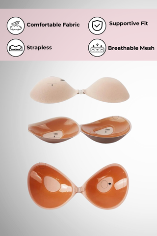 Silicone Adhesive Strapless & Backless Halter Bra