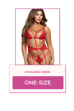 Load image into Gallery viewer, Lace and Strappy Elastic Teddy
