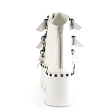 Load image into Gallery viewer, 3.5" Chunky Heel Studded Platform Bootie Sandal with Buckle Straps and Back Zip
