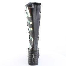 Load image into Gallery viewer, LED Light-Up Coffin Platform Wedge Lace-Up Knee-High Boot with Inner Side Zip
