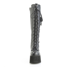 Load image into Gallery viewer, LED Light-Up Ashes Platform Lace-Up Knee-High Boot with Side Zip
