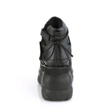 Load image into Gallery viewer, 4" Platform Ankle Bootie with Padded Collar, Hook and Loop Straps and Lace-Up Front
