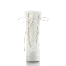 Load image into Gallery viewer, Platform Lace-Up Mid-Calf Boots with Faux Fur Trim and Full Inner Side Zip
