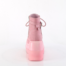 Load image into Gallery viewer, Platform Lace-Up Front Ankle Boots with Double Buckled Ankle Straps and Inner Side Zip
