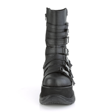 Load image into Gallery viewer, 3" Platform Mid-Calf Boots with Multi Straps, Quick Release Buckles, and Inner Side Zip Closure
