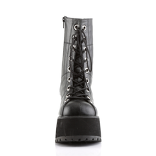 Load image into Gallery viewer, 4" Platform Goth Punk Gogo Calf Boots with Full Inner Side Zip Closure
